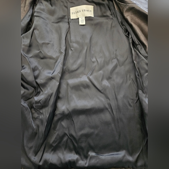 NWOT - Ellen Tracy Buttery Soft Black Leather Drawstring Jacket - Size XL - Picture 2 of 9